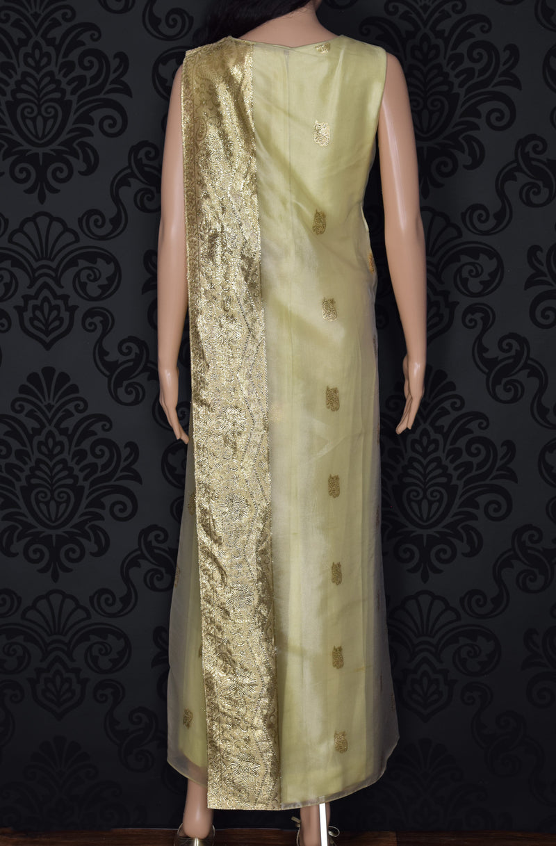 Vintage Yellow/Gold McDONALD'S Syracuse Sari Style Dress