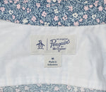 Men's Original Penguin Blue & Pink Floral Short Sleeve Button Down Shirt - M
