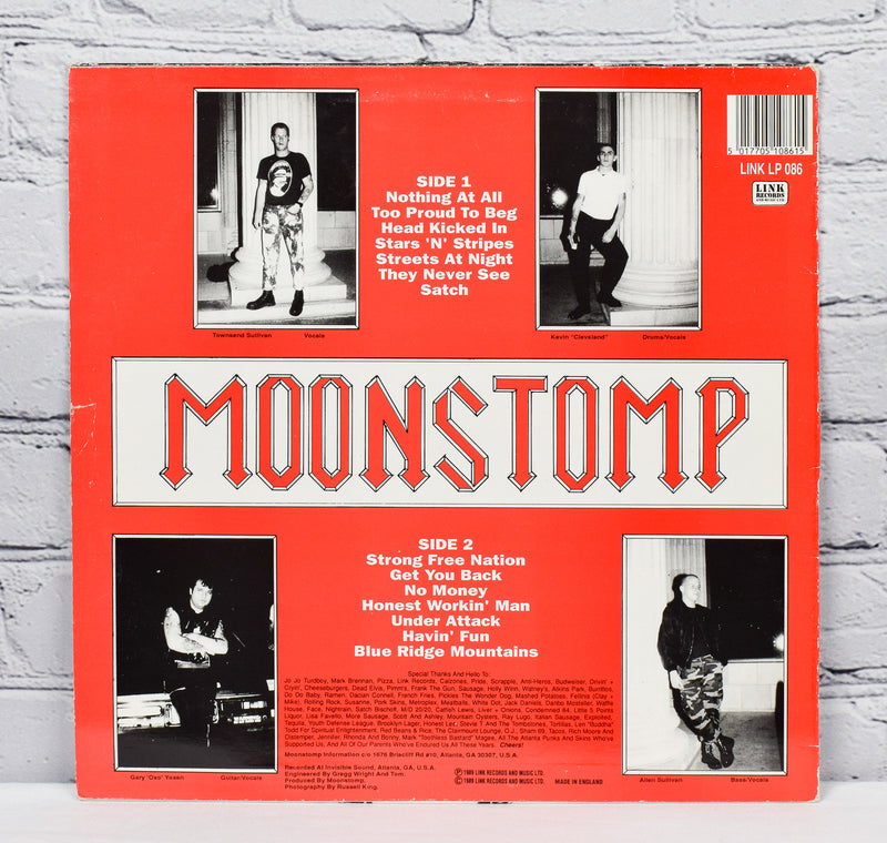 1989 Link Records - Moonstomp "They Never See" - 12" 33 RPM LP Record