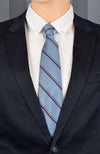 Vintage Christian Dior Blue & Red Diagonally Striped Necktie