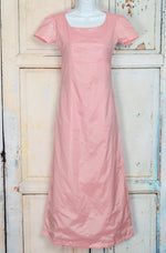 Vintage 50s Pink Short Sleeve Maxi Dress