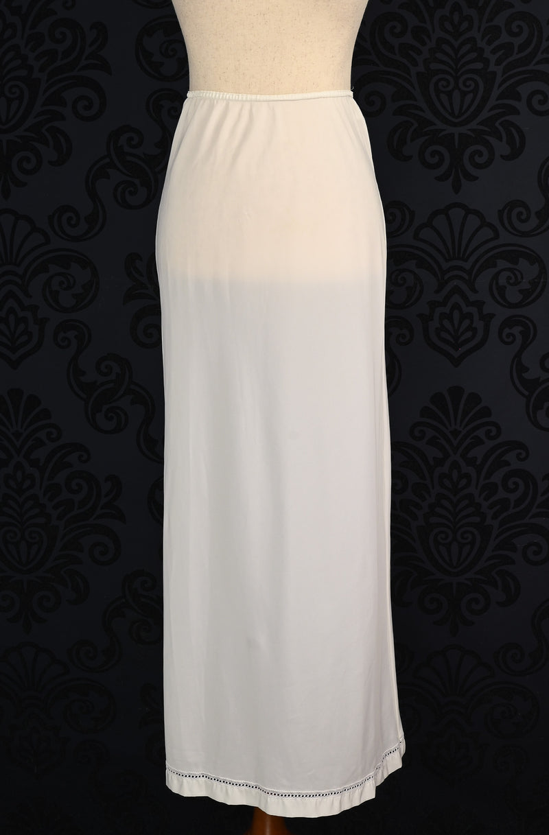 Vintage 50s White BARBIZON Petti Endora Half Slip Maxi Skirt - S
