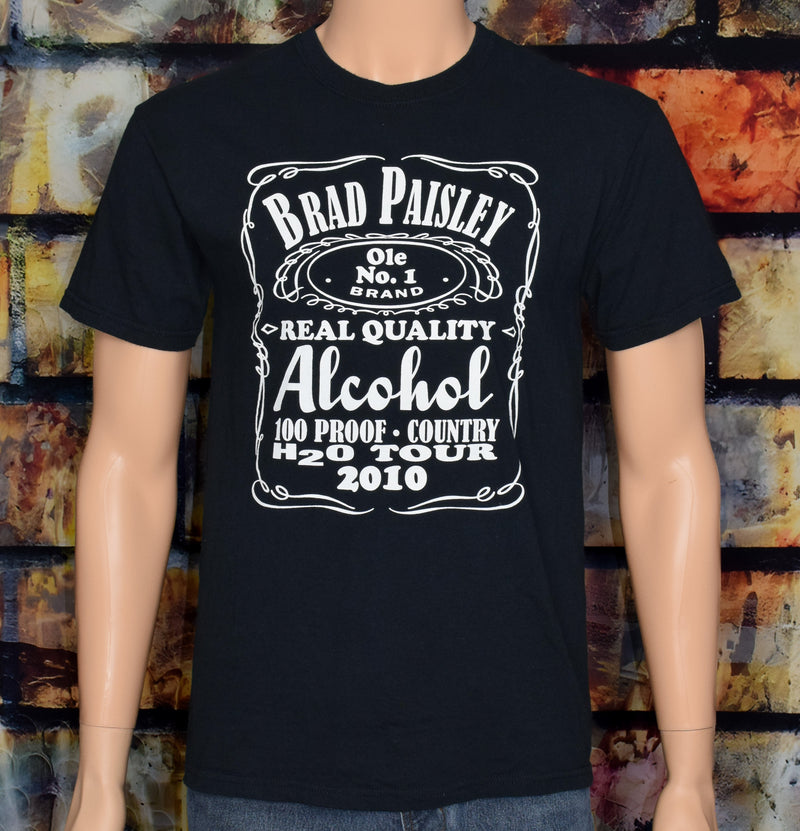 Black 2010 BRAD PAISLEY Alcohol Tour Short Sleeve Country T-Shirt - M