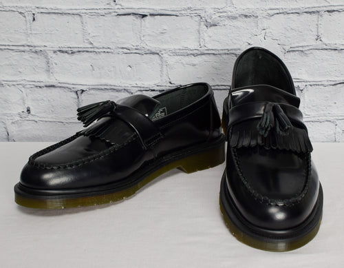 NEW IN BOX Black Dr. Martens "Adrian" Smooth Leather Tassel Loafers - US 11