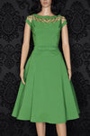 Women's Tatyana Alika Green Rockabilly Retro Circle Dress - XXL