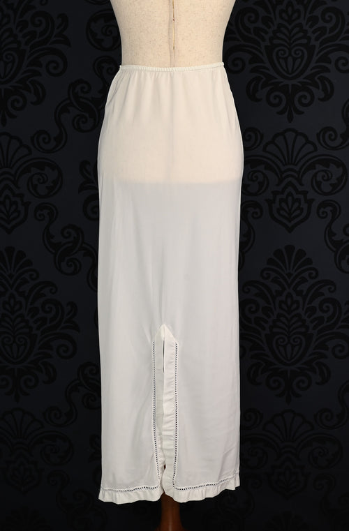 Vintage 50s White BARBIZON Petti Endora Half Slip Maxi Skirt - S