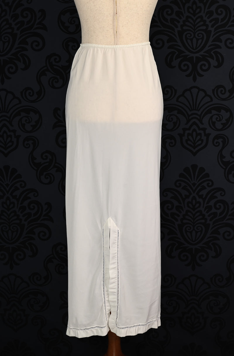 Vintage 50s White BARBIZON Petti Endora Half Slip Maxi Skirt - S