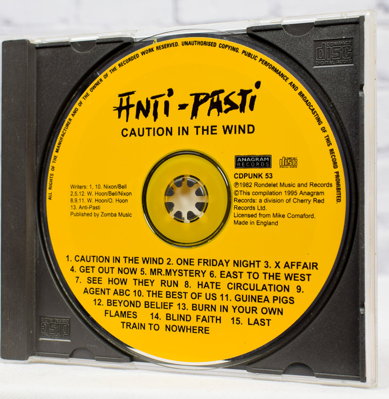 1995 Anagram Records - Anti-Pasti "Caution in the Wind" - The Punk Collectors Series CD