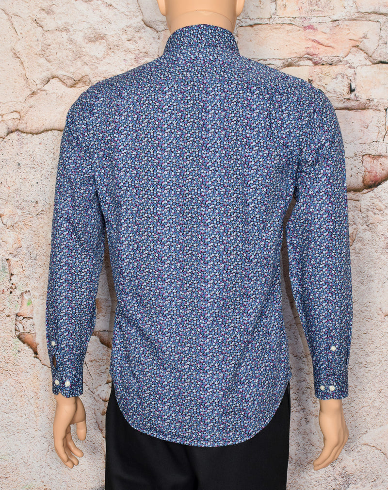 Men's The Original Ben Sherman Blue Floral Long Sleeve Button Up Shirt - S