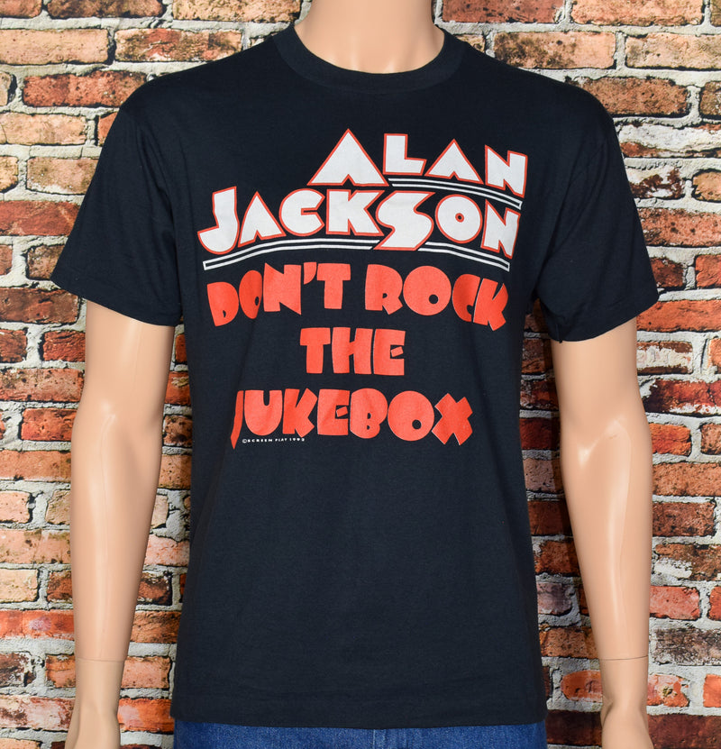 Men's Vintage 1992 Alan Jackson Don't Rock the Jukebox Black T-Shirt- XL