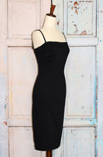 Vintage Black LUCKY 13 Sleeveless Rockabilly Shift Dress