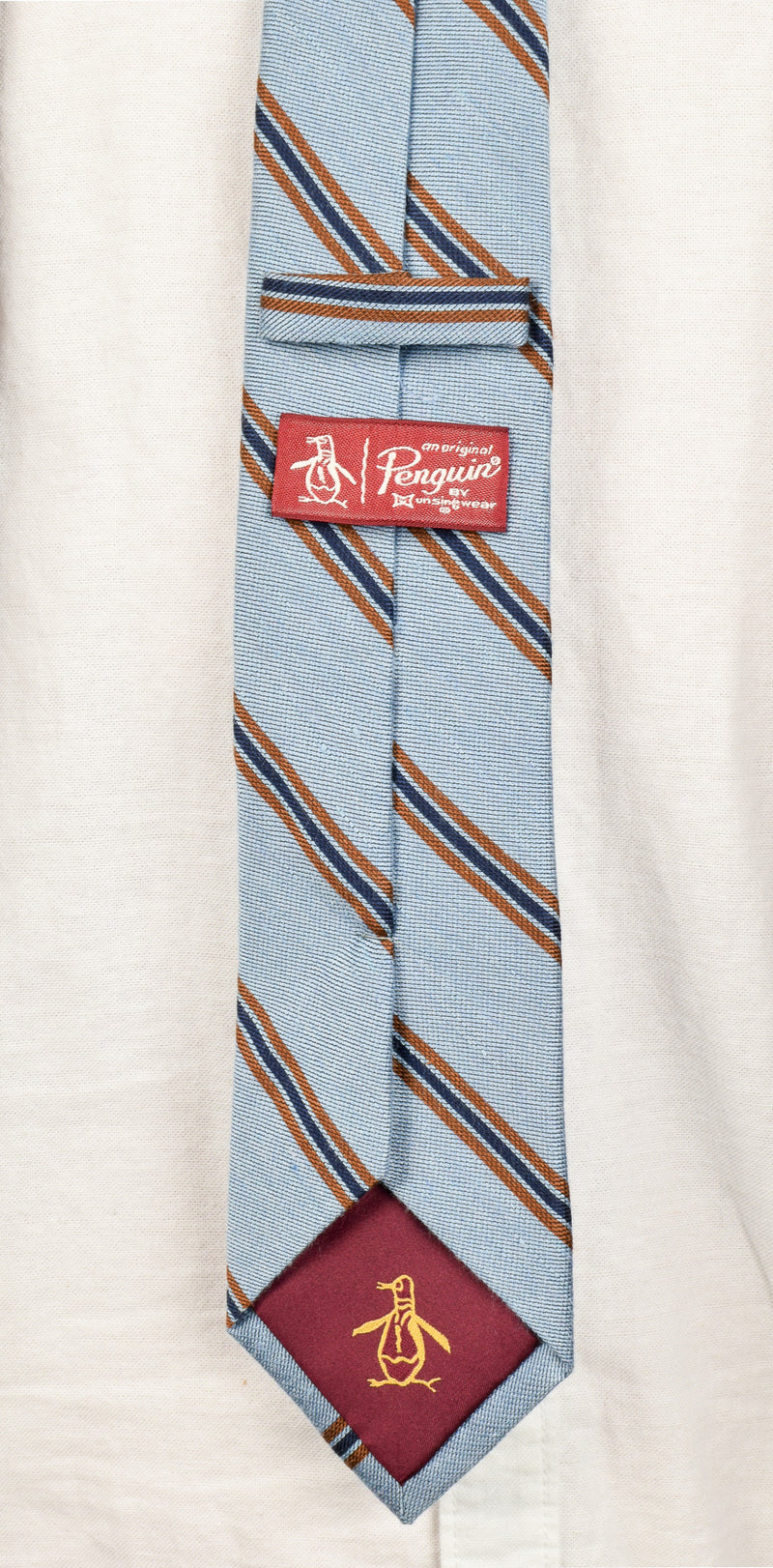 An Original Penguin Blue & Red Diagonally Striped Necktie