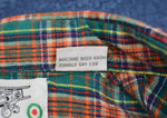 Boy's Vintage Aerodrille Green & Orange Plaid Long Sleeve Flannel Shirt - 12