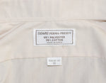 Men's Vintage 90s Sears Perma-Prest Beige Short Sleeve Button Up Dress Shirt - 17