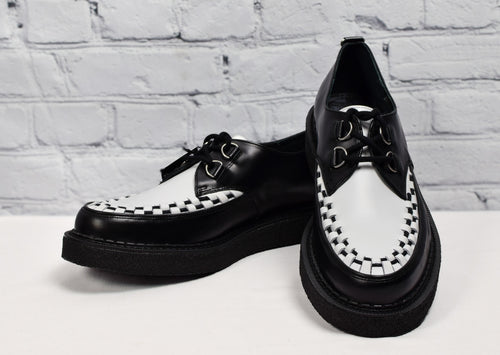 NEW IN BOX George Cox Black & White Hatton Creepers - UK 11