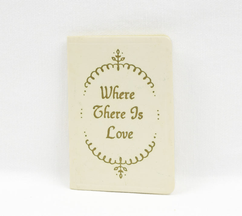 Vintage 50s "WHERE THERE IS LOVE" by Helen Steiner Rice -  Miniature Poetry Greeting Book