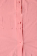 Vintage 80s Pink SHADOWLINE Embroidered Rose Button Nightgown - M