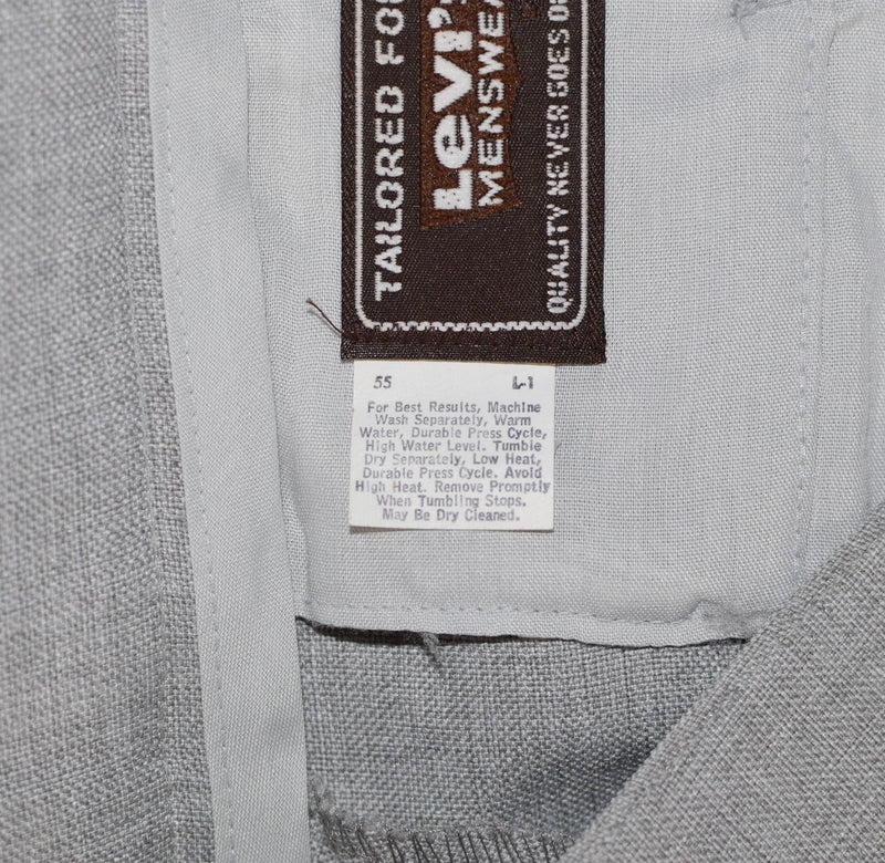 Men's Vintage Grey Levi's Action Slack Sta-Prest Dress Pants