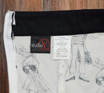 レディース Studio Y Paris インスパイア プリント ホワイト ブラック ストラップレス ドレス - 9