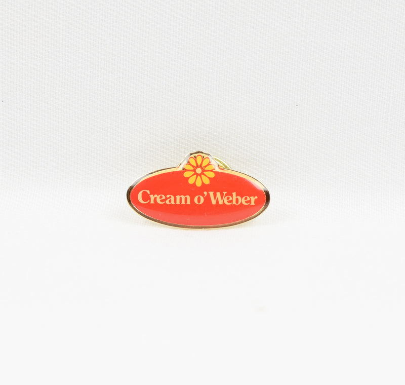 Vintage Cream O' Weber Enamel Pin