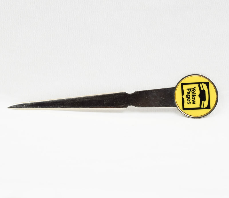 Vintage YELLOW PAGES Metal Letter Opener