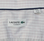 Light Pink Checkered LACOSTE "Classic Fit" Long Sleeve Button Down Shirt - US 18