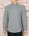 Green & Blue Checkered BEN SHERMAN "Tailored Slim Fit" Long Sleeve Button Up Shirt - 16-1/2, 34-35