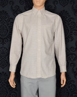 Men's Vintage Arrow Wrinkle Free Ivory Blue & Red Checkered Long Sleeve Button Down Shirt - 15, 32/33
