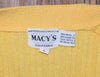 Vintage 90s Yellow Wool/Acrylic MACY'S Cardigan Sweater - L