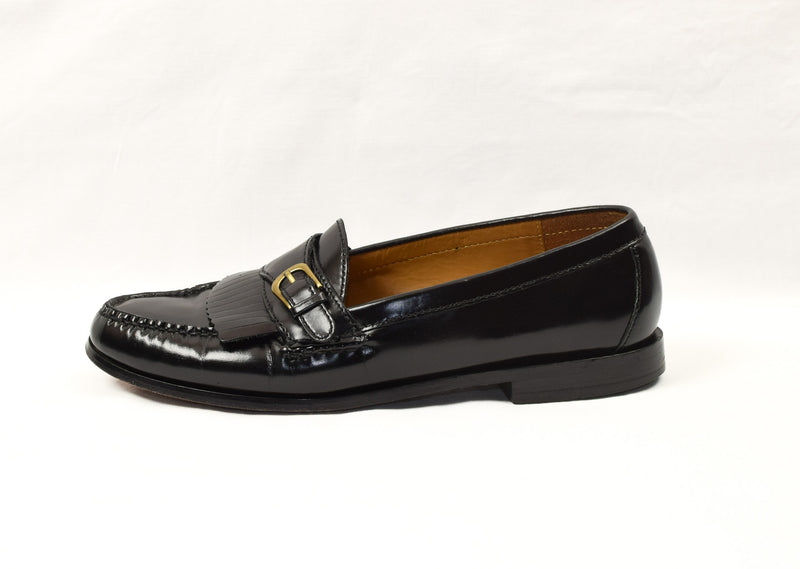 Black COLE HAAN Kiltie Loafer Dress Shoes - 10 D