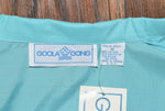 DEADSTOCK - Vintage 90s Turquoise & White GOOLA GONG Zip Up Windbreaker Jacket - M