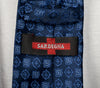 Sardegna Dark Blue Geometric Polyester Necktie