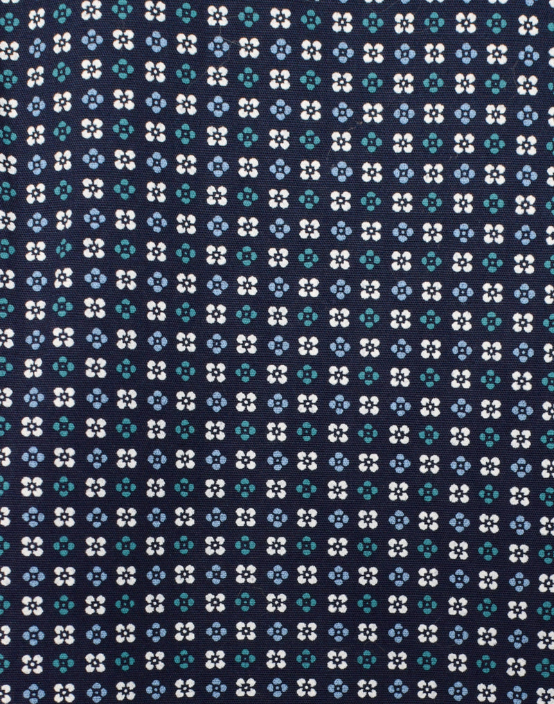 Men's Ben Sherman Dark Blue Floral Long Sleeve Button Up Shirt - 17-1/2