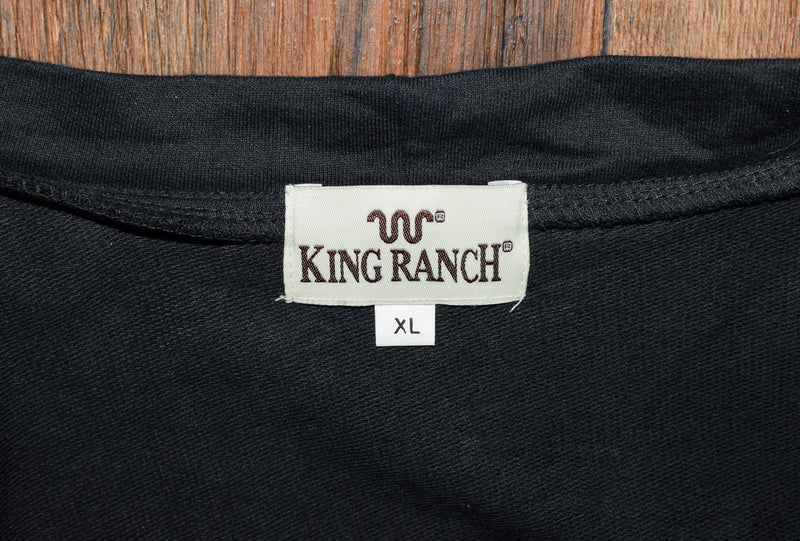 Black KING RANCH Western Embroidered Cardigan Sweater - XL