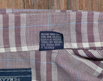 Men's Vintage Mervyn's Purple Plaid Button Up w/ 2 Front Pockets - S