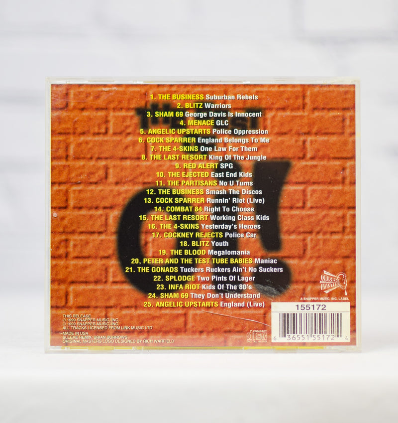1999 Original Masters- The Best of Oi! "25 Brickwall Punk Classics" Compilation CD