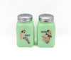 Jadeite 50s Inspired Sexy Pinup Girls SALT & PEPPER SHAKERS Set