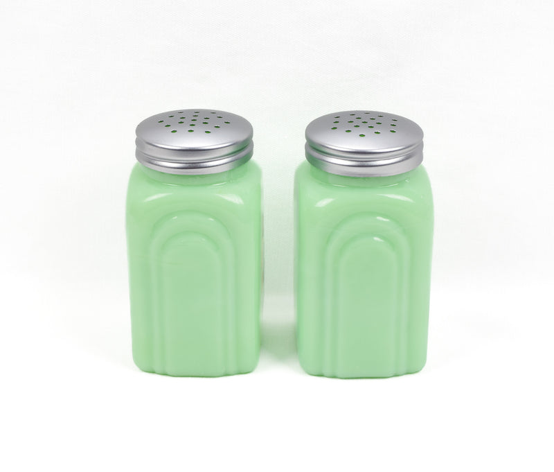 Jadeite 50s Inspired Sexy Pinup Girls SALT & PEPPER SHAKERS Set