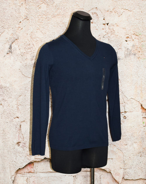 NWT - Dark Blue TOMMY HILFIGER V-Neck Sweater - L