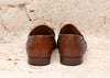 Vintage Brown ALLEN EDMONDS "Capri" Weaved Leather Penny Loafers - 10 D