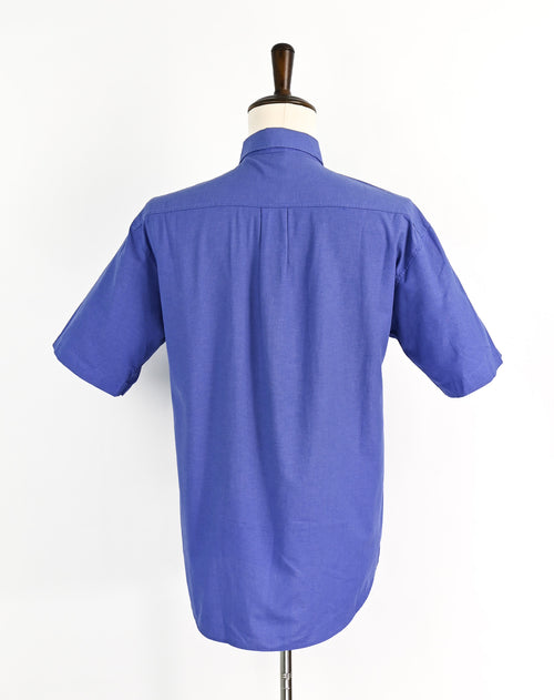 Vintage 90s Blue RALPH LAUREN Short Sleeve Button Down Shirt - L
