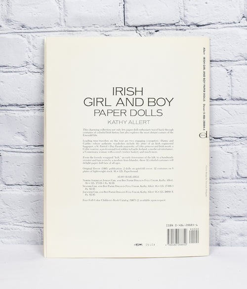 1995 Irish Girl and Boy Paper Dolls - Kathy Allert - Paperback Book