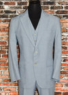 Vintage 80s Light Bluish-Grey HAGGAR 3pc. Suit Set