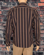 Men's Ben Sherman Brown Striped Long Sleeve Button Up Shirt - 3/L