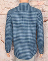 NWT -Dark Blue Checkered Original PENGUIN Long Sleeve Button Down Shirt - L