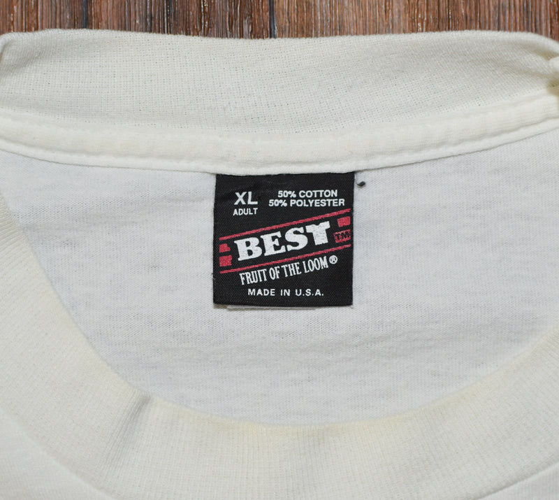 メンズ ヴィンテージ 1990 イーグルズ ユタズ ファン スポット ホワイト Tシャツ - XL