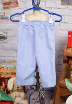 Vintage Boy's Blue Pinstripe Pants & Vest Set - M-12 MOS