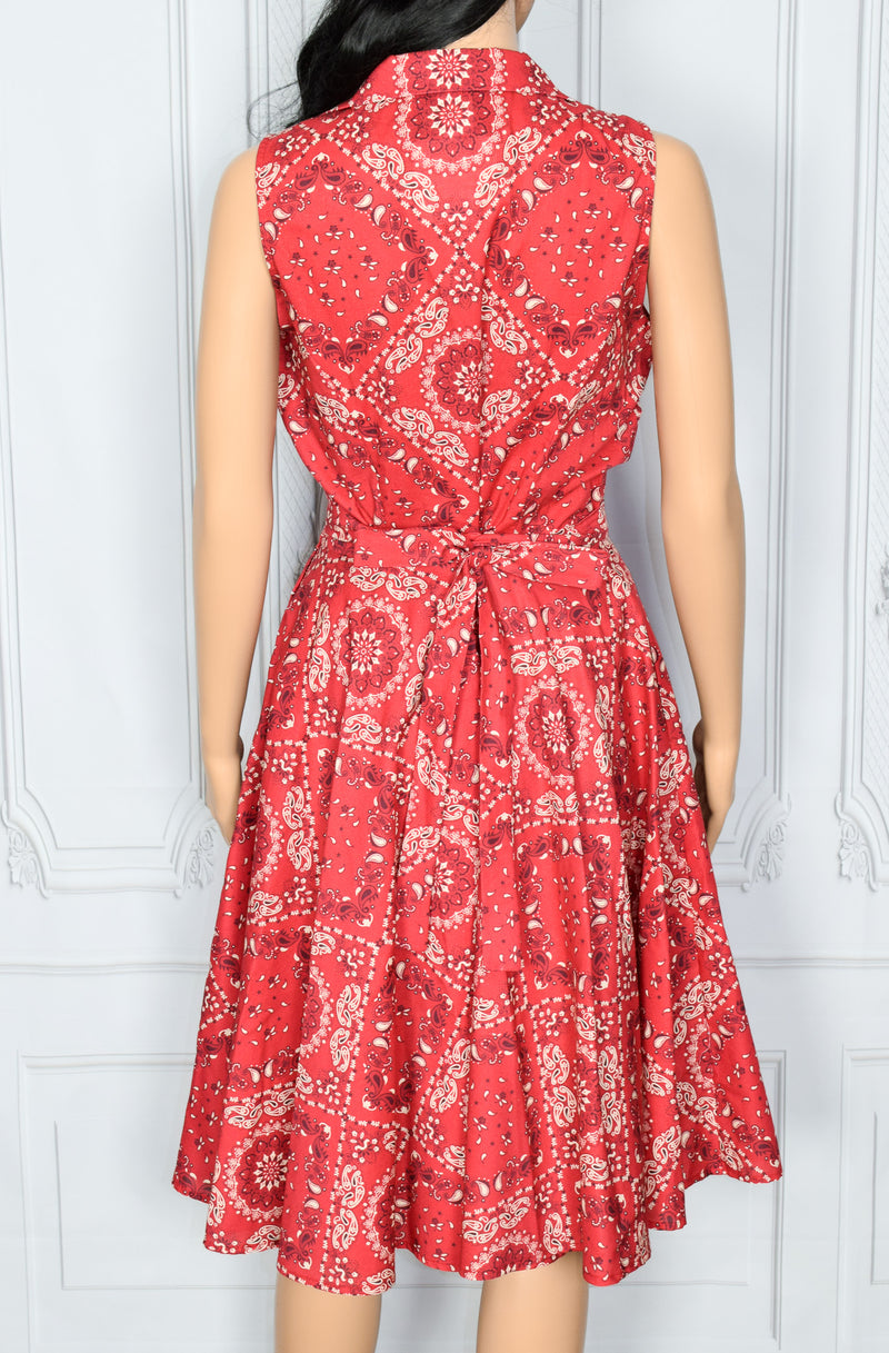 NEW W/ TAGS Heart of Haute Red Bandana "Staci" Dress - Large