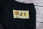 レディース ヴィンテージ 60 年代 Jaks ブラック &amp; グレー ストライプ エンパイア ウエスト 長袖 ウール ドレス
