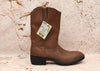 DEADSTOCK NIB 1975 Brown LEHIGH Oiled Wellington Roper Cowboy Boots - 11 2E